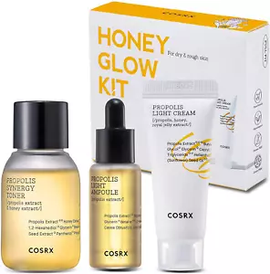 Honey Glow Kit, Korean Skin Care Set, Propolis Toner, Serum, Cream, Travel Size - Picture 1 of 12