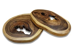 Acacia Wood Tree Disc DIY Lamp Side Table Solid Wood - Picture 1 of 9