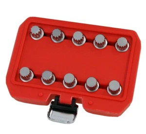 VW Audi Master Locking Wheel Nut Key Set Unique Spline Bit Sockets For Oem Bolts - Picture 1 of 2