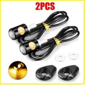 2X Mini LED Indicador de Señales de Giro para Motocicleta Ámbar Luz Intermitente Lámpara Dirt Bike - Imagen 1 de 12