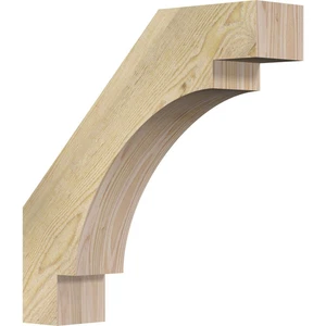 Ekena Millwork BRC04X18X18MRC00RDF 4"W x 18"D x 18"H Merced Rough Sawn Knee B... - Picture 1 of 12