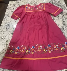 GO SOFTLY TERRACE petite small House Dress Pink Floral Embroidery Pockets Lounge - Bild 1 von 12