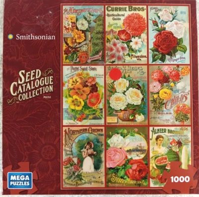Seed Catalogue Collection 1000 Piece Jigsaw Puzzle Smithsonian Institute Mega - Image 1 of 4