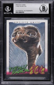 E.T. the Extra-Terrestrial Original Art Sketch Card 1/1 BAS - Picture 1 of 2