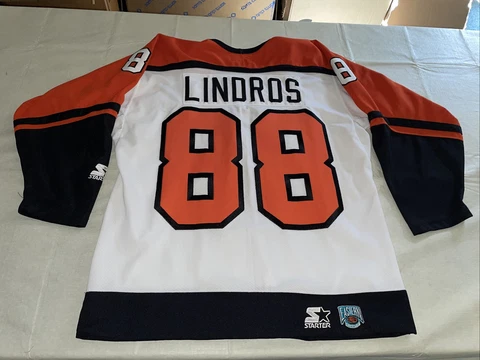 Philadelphia Flyers Eric Lindros Vintage Starter sewn  Jersey adult medium clean Cover