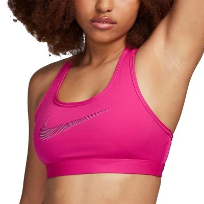 $50 NEW Nike Swoosh Womens Dri-FIT Medium Support Padded Sports Bra FB4124 Small - Image 1 of 4