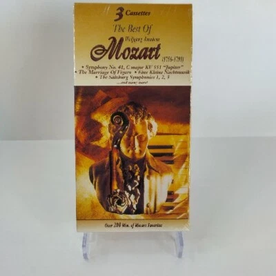 NEW Best of Mozart 3 Cassette Tapes Figaro Salzburg Jupiter Figaro Symphony   - Image 1 of 2