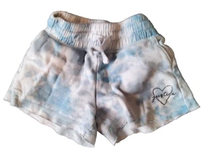Justice Girls Blue Tie-Dye Sweat Shorts Pockets Elastic Waist XS 5/6 - Picture 1 of 3