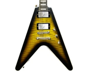 Epiphone Flying V Prophecy Electric Guitar Yellow Tiger Aged Gloss - Picture 1 of 8