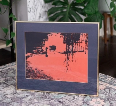 Serigrafía numerada firmada por Mary Jane Baker “Pair of Ducks” impresión de mediados de siglo MCM Foto 1 de 4