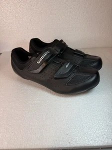Shimano RP1 Schwarz Fahrrad Rennradschuhe US Größe 8,5 EU Größe 41 SPD-SL1 Dynalast Neu - Bild 1 von 11