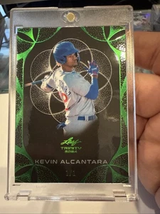2024 Leaf Trinity Kevin Alcantara BLACK EMERALD True 1/1 🔥 RC Chicago Cubs - Picture 1 of 4