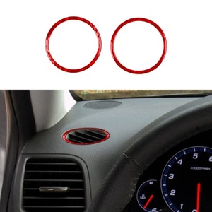 Para Acura TSX 04-08 Rojo Fibra de Carbono Instrumento Interior Salida de Aire Borde - Imagen 1 de 12
