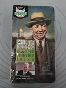 New and Sealed Knute Rockne and the Fighting Irish (VHS, 1990) Notre Dame - Picture 1 of 3