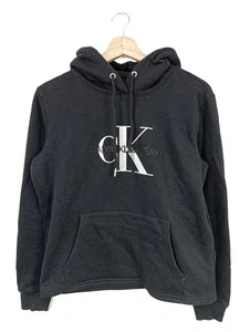 CALVIN KLEIN Felpa con cappuccio Donna Tuta da ginnastica Taglia IT 40 nero - Foto 1 di 5