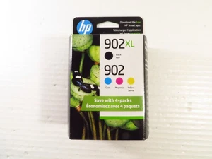 NEU HP 902XL 902 Schwarz Farbe 4er Pack Tintenpatronen Set. Original-Zubehör-Hersteller Original, Ablaufdatum: 06/2026 - Bild 1 von 5