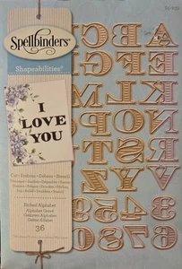 Spellbinders Etched Alphabet Shapeabilities Cut Emboss And Stencil #S5-239 2015 - Picture 1 of 6