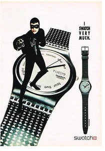 PUBLICITE advertising 1990     montre Swatch - Imagen 1 de 1