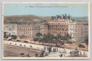 Bonita Francia, Promenade des Anglais, Hotel des Anglais, postal vintage - Imagen 1 de 2