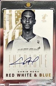 2012-13 Intrigue Chris Bosh Red White & Blue On Card Auto /15 SSP Very Rare - Picture 1 of 1