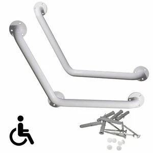 Manija de ángulo a tope Manijas de ducha Manijas de bañera Barandilla Manijas Baño 120 grados Baño - Imagen 1 de 7