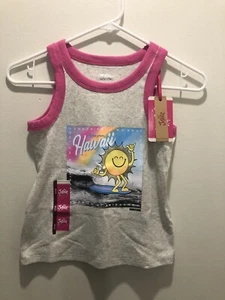 Justice Girls Size Small 7-8 Tank Top Shirt Aloha From Hawaii Gray With Pink New - Picture 1 of 9