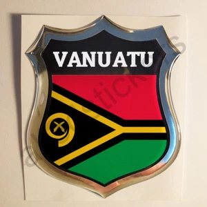Aufkleber Vanuatu Emblem 3D Harz gewölbt Gel Vanuatu Flagge Vinyl Decal Auto Laptop - Bild 1 von 1