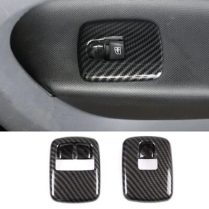 Carbon Fiber ABS Window Lift Switch Panel Trim For Mercedes-Benz Smart 2015-2020 - Picture 1 of 10