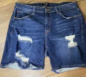 Pantalones Cortos Judy Azul Talla Grande 3X Envejecidos - Imagen 1 de 8