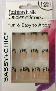 Uñas atrevidas + elegantes de 12 piezas de moda caja punta de leopardo uñas - Imagen 1 de 3