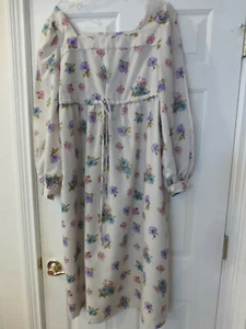 Evelyn de Jonge Dress sz 14 NWT Floral LS - Picture 1 of 3
