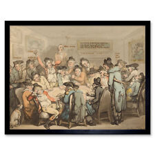 Rowlandson The Subscription Club Room 1791 Painting Wall Art Print Framed 12x16