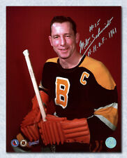 Milt Schmidt Boston Bruins Autographed Color Pose 8x10 Photo