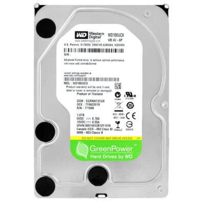 Westren Digital 1TB WD10EUCX SATA III 16MB Cache 5400RPM 3,5" Pollici - Immagine 1 di 4