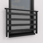 Schwarz Französischer Balkon Aluminium Stabgeländer Balkongitter Fenstergitter