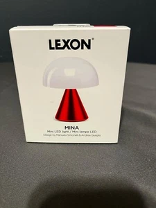 Lexon MINA Mini Rechargeable Color Changing LED Mushroom Portable Lamp Red  - Picture 1 of 5