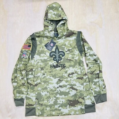 NEW LG New Orleans Saints Nike 2021 Salute To Service Therma Performance Hoodie - Image 1 of 4