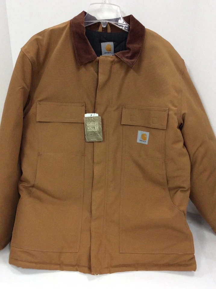 Carhartt Men's Arctic Quilt Lined Duck Traditional Coat C003 Brown Large