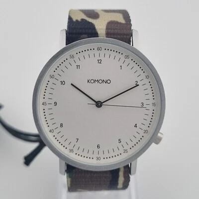 Komono Lewis Camo Quartz Watch 40mm Green Strap New RRP £99 KOM-W4081 - Image 1 of 4