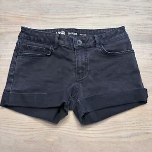 Vans Black Boyfriend Jean Shorts Women’s Size 3/24 3” Inseam Denim Stretch - Picture 1 of 15