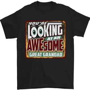 Camiseta para hombre An Awesome Great Granddad 100 % algodón - Imagen 1 de 12