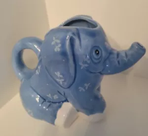 Blue Elephant Creamer George Good Corporation Vintage Protezione Fortuna Granny Core - Foto 1 di 13