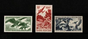 JUEGO DE AIRE GUYANA FRANCESA 1947 SG241-243 MONTADO COMO NUEVO - Imagen 1 de 2
