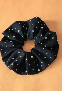 Haargummi.  Scrunchie. Zopfband. Schwarz mit Pailletten. Ø 14 cm. Lycra.  - Bild 1 von 1