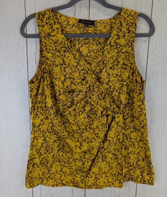 Camiseta sin mangas The Limited talla mediana para mujer amarilla negra con estampado Foto 1 de 4