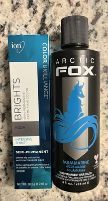 Pacote de cor de cabelo semipermanente (azul aqua) - NOVO EM FOLHA/SELADO! Raposa ártica, íon - Imagem 1 de 3
