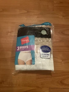 Hanes 3 Paar Damen Nylon Slips Unterwäsche Höschen Keilabsatzfrei Größe 12 - Bild 1 von 12
