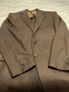 Made in USA Hart Schaffner Marx Jacke für Dillards Importstoff 44L braun - Bild 1 von 8
