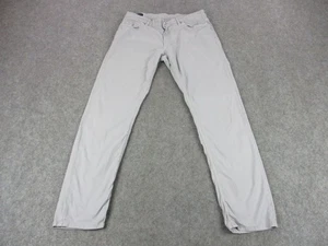 Peter Millar Pants Mens 35x32 Gray Tencel Cotton Blend Casual Chino Turkey - Picture 1 of 16