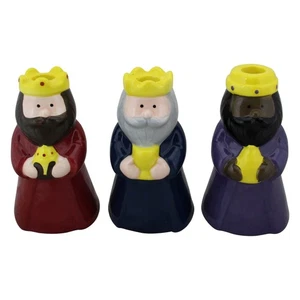Candelabros de Navidad de cerámica We Three Kings - 6,5" - Juego de 3 - Imagen 1 de 7